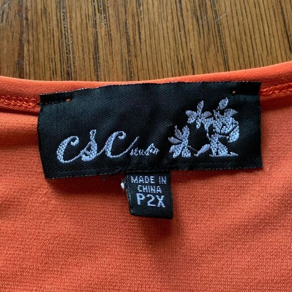 CSC Studio Orange Tangerine Blouse - Picture 6 of 11